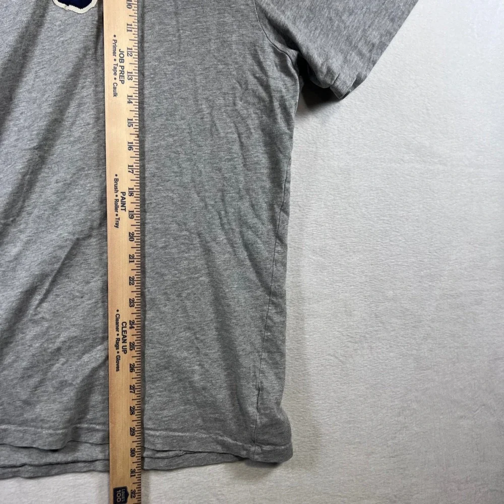 Polo Ralph Lauren Mens 3XB Big & Tall T-Shirt Gray Navy Blue Applique Logo Tee