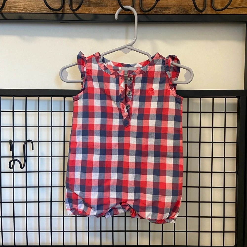 NWOT | Carhartt baby boy’s plaid onesie‎ — 6 months