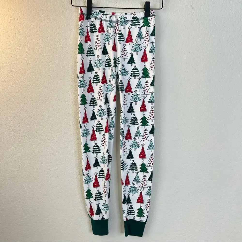 The Children’s Place Christmas Tree Print White Green Red PJ Pajama Pants