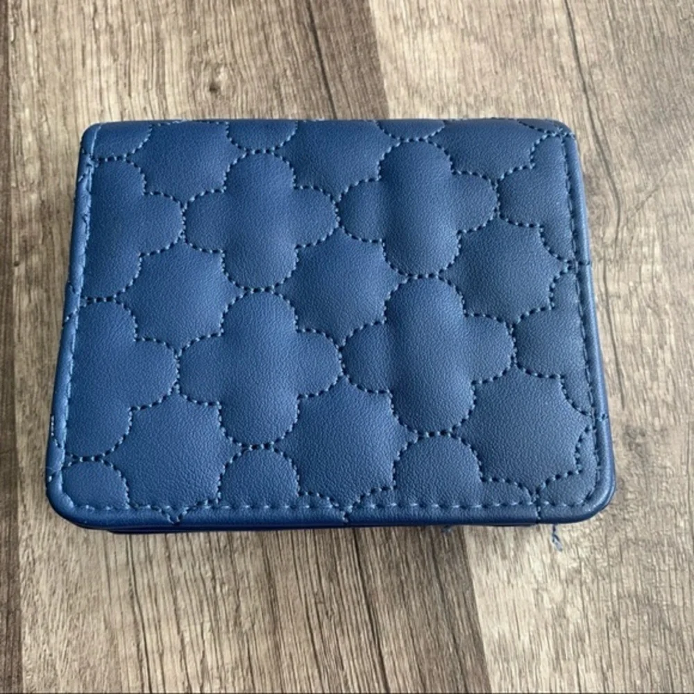 Nanette Lepore small blue‎ quilted wallet bifold