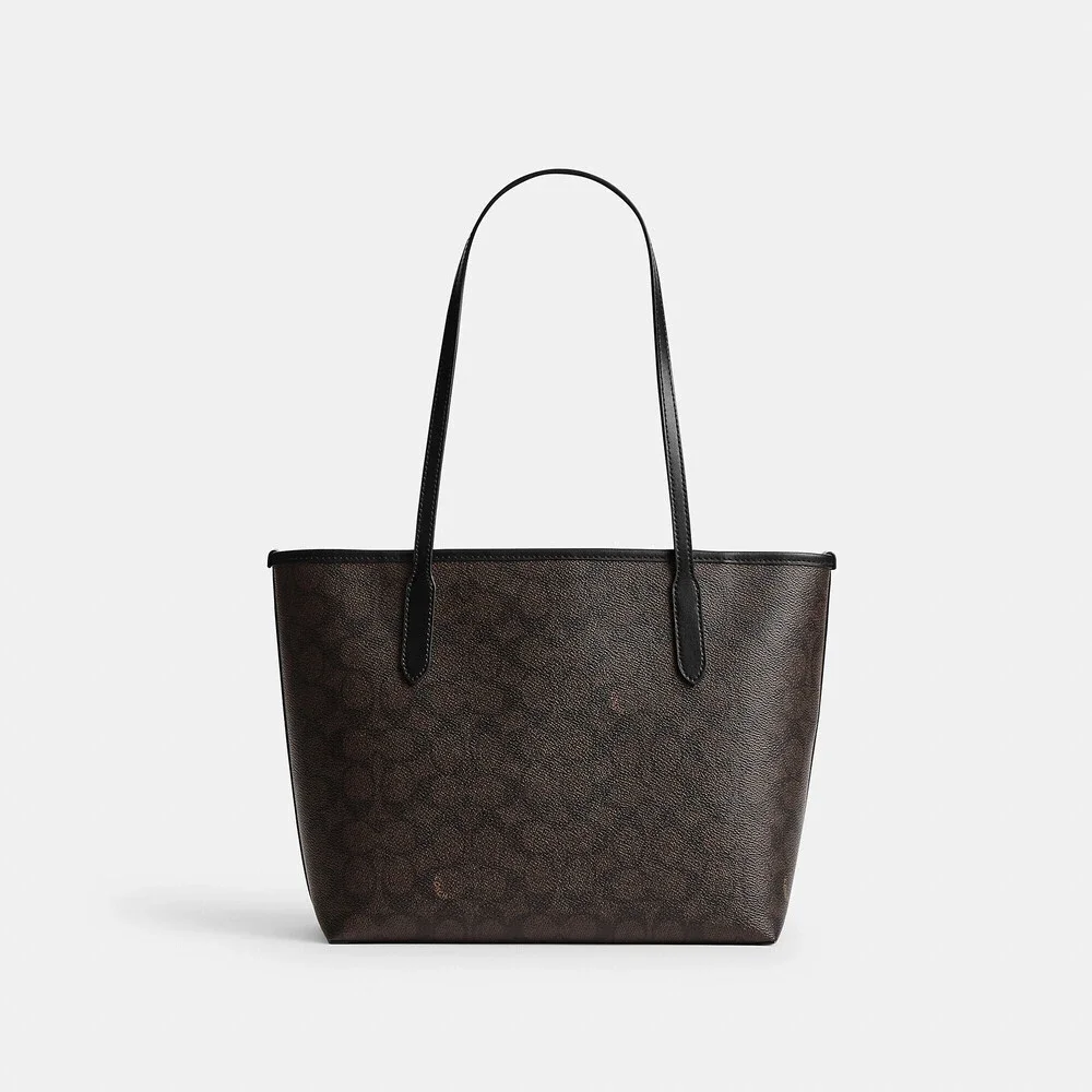 Coach Outlet Medium City Tote Bag In Signature Canvas