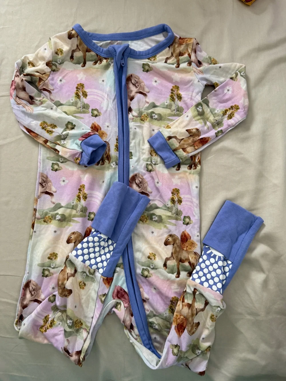 NWOT Ploombaby Monarch Star stable  Butterfly horse convertible footies- 12-18M