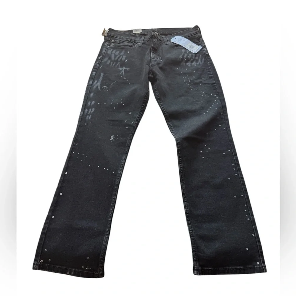 Levi struss.  Levi's Black Slim Straight Jeans with Modern Texture