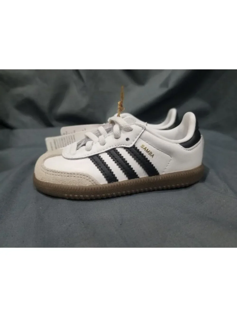 Adidas Samba OG EL I  Sneakers  White Black Size 9 Toddler NEW NO BOX!
