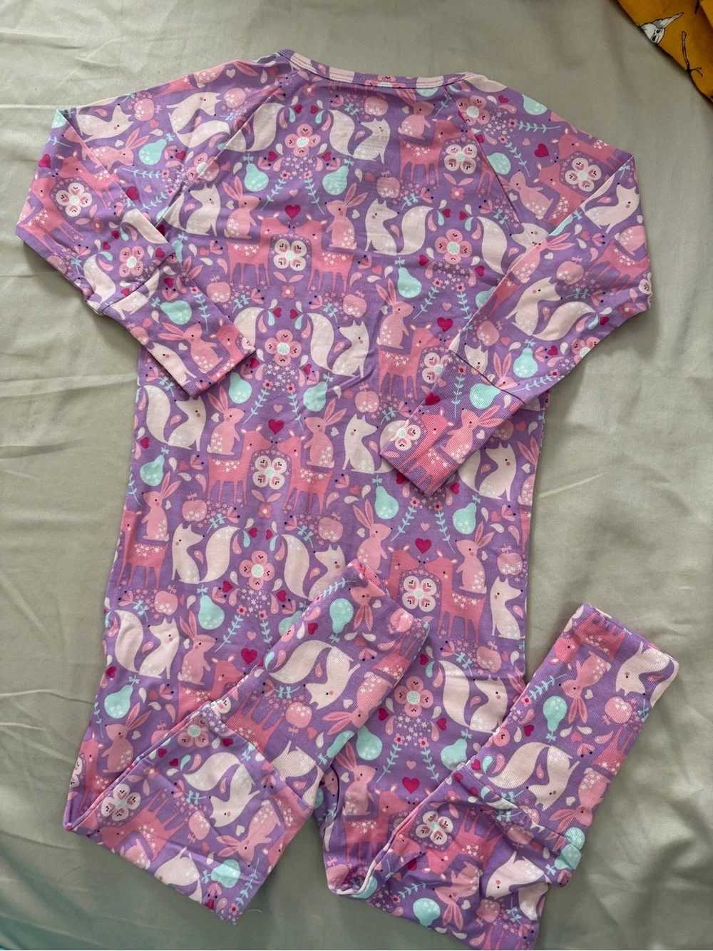 NWOT Magnetic Me Purple fox bunny Viscose(Bamboo) convertible footies- 12-18M