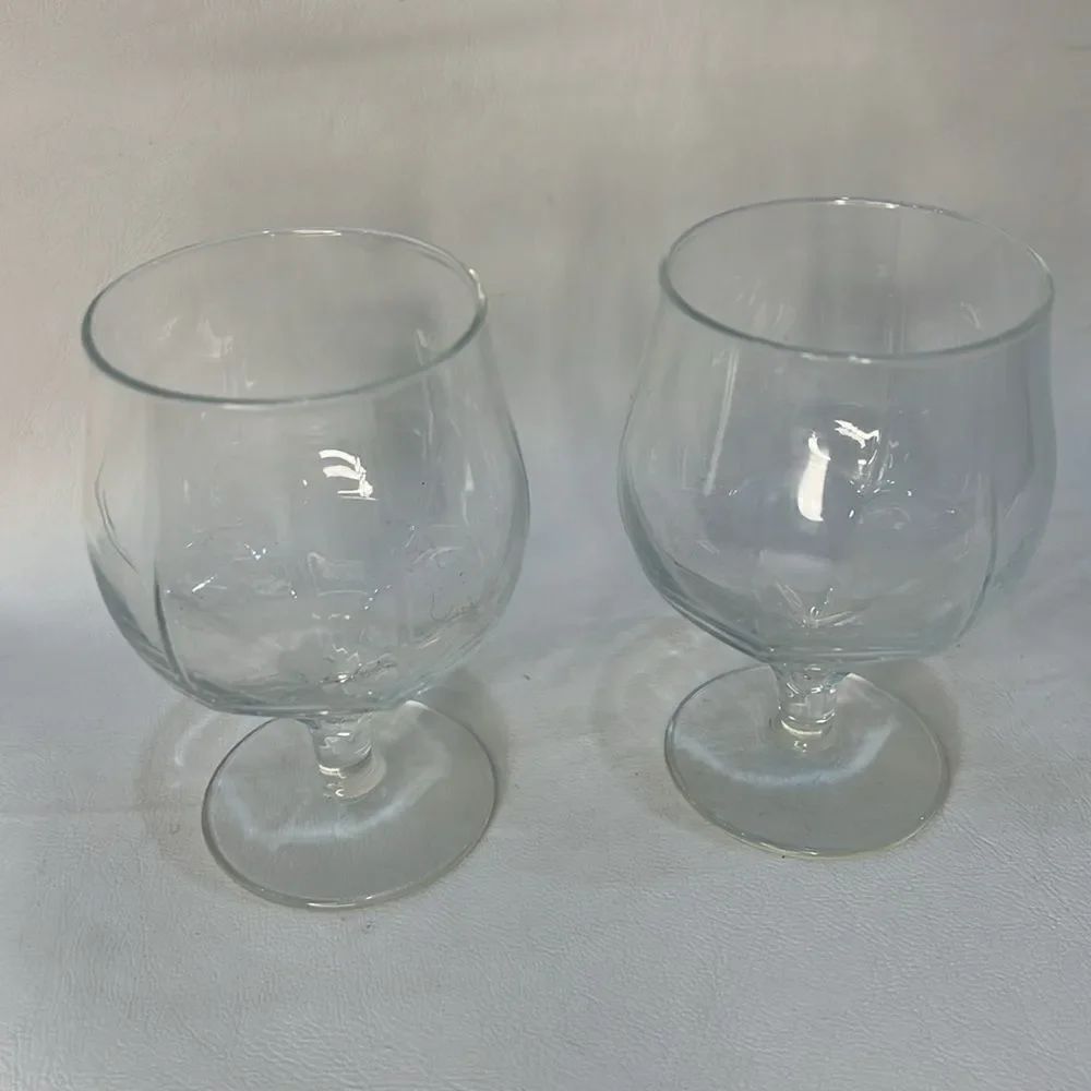 Baileys Irish Cream Liqueur Glasses 6 Oz Set 2 Stamp Logo 4 1/4 Tall 2 1/4 Round