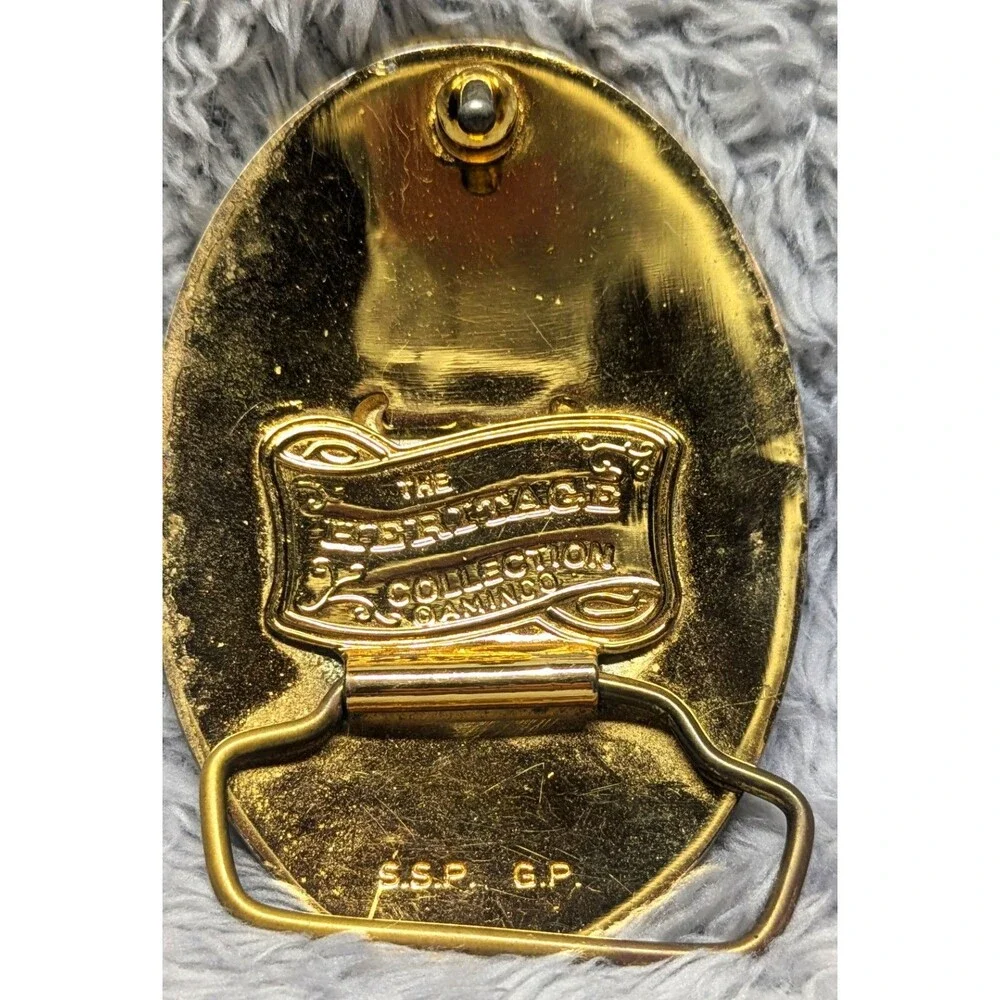 Heritage Collection Western Belt Buckle Gold Silver Tone 