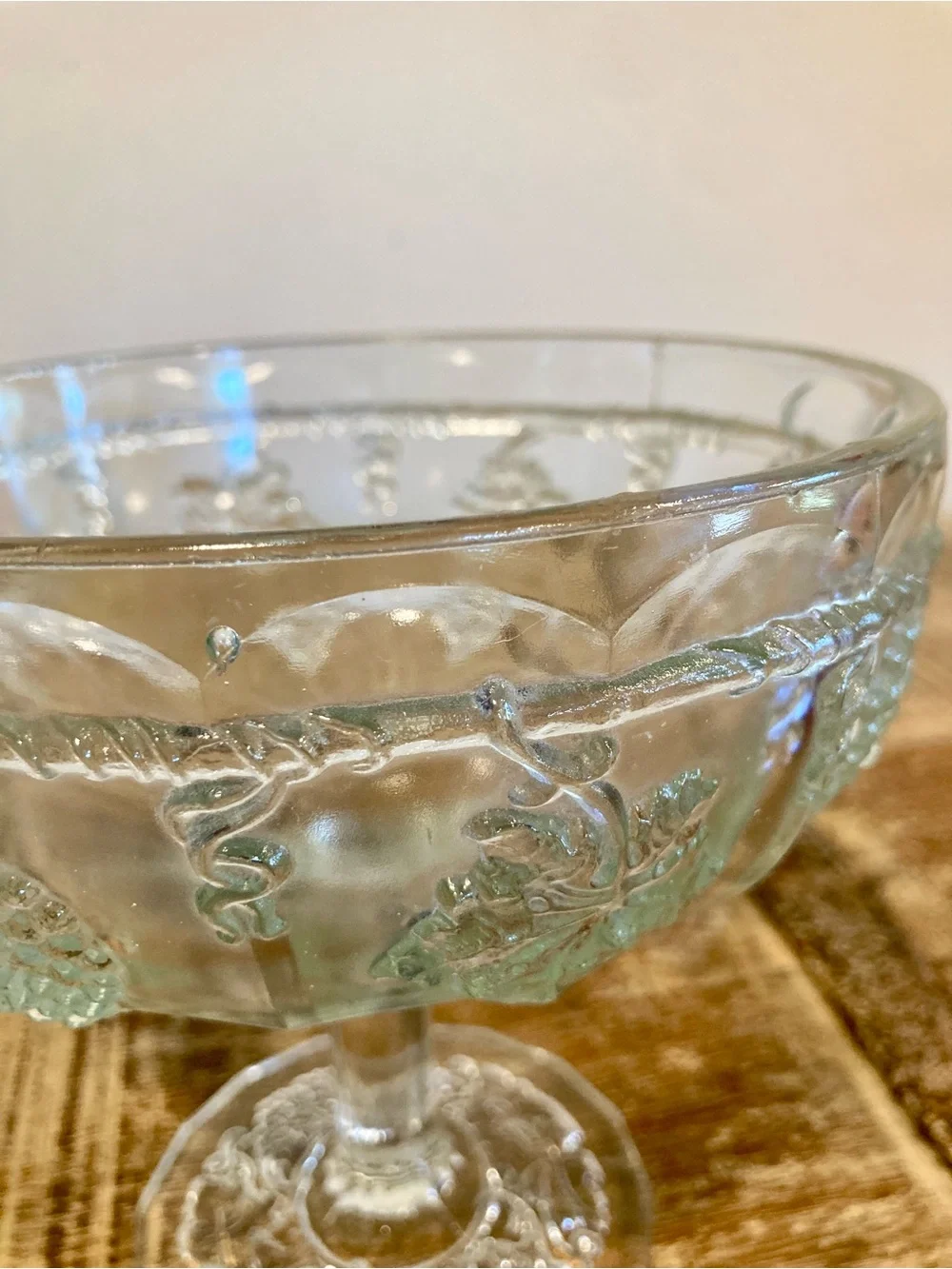 Vintage clear glass