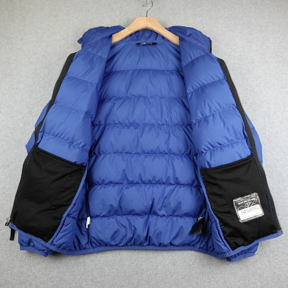 The North Face Puffer Jacket Boys XL Blue 550 Down Full Zip Outdoor Hike