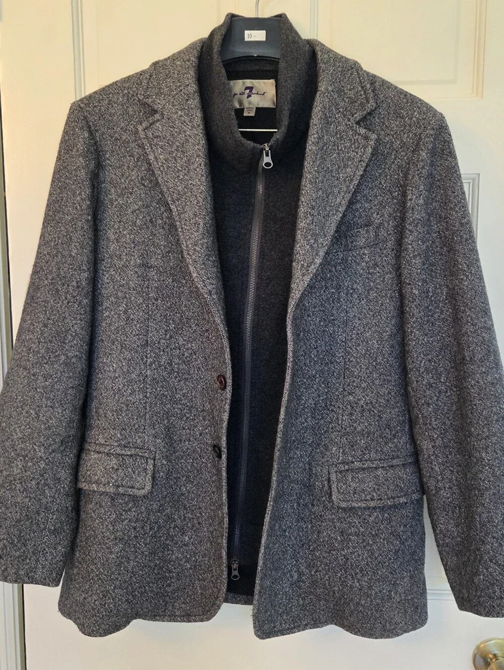 7 For All Mankind grey herringbone