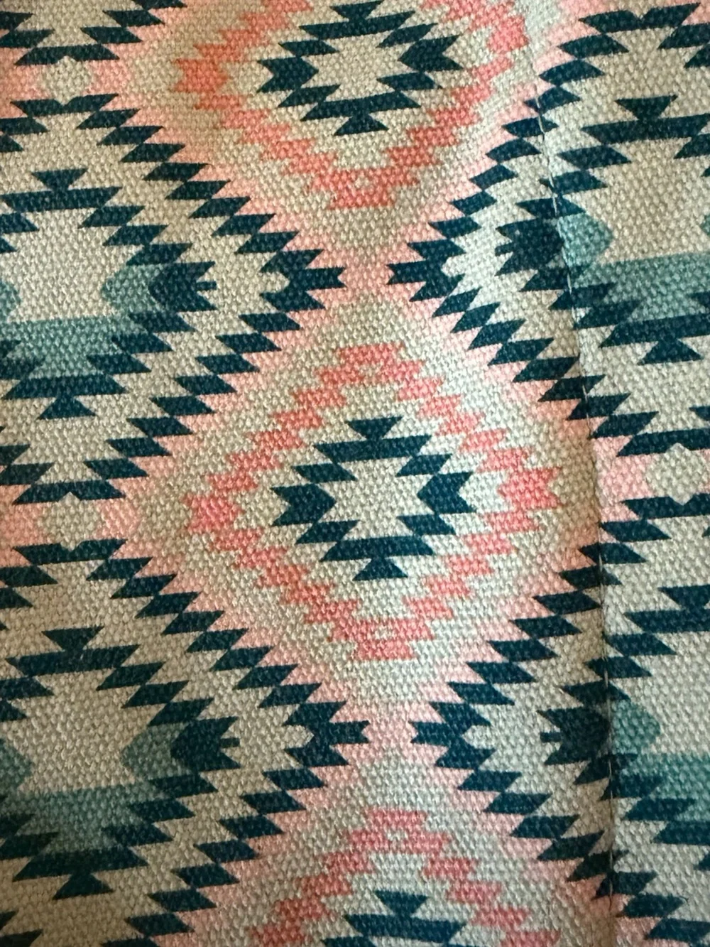Kavu Crossbody Sling Bag in Teal and Pink Aztec Print