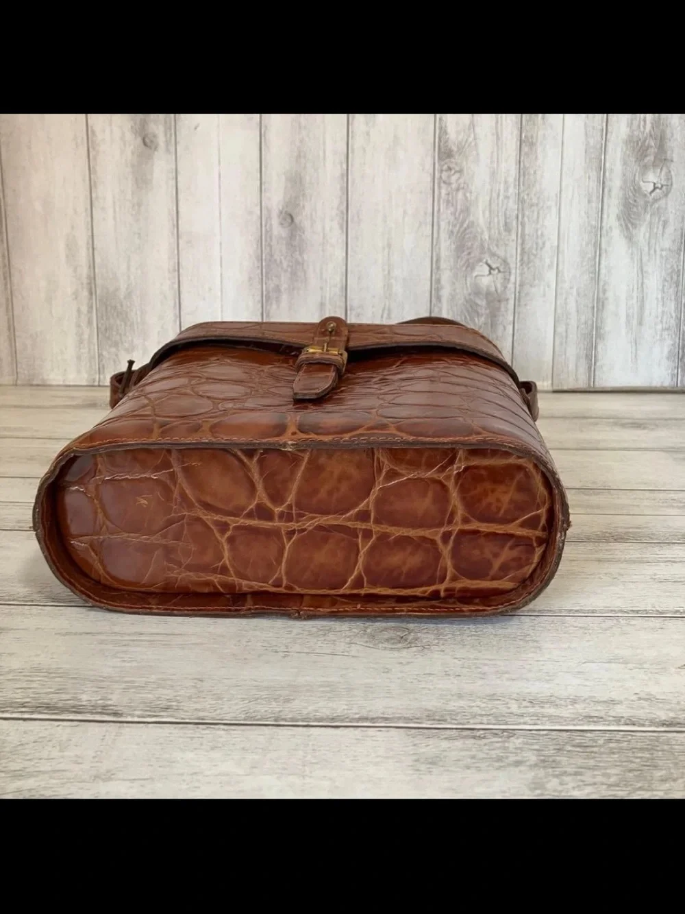 Mulberry structured croc