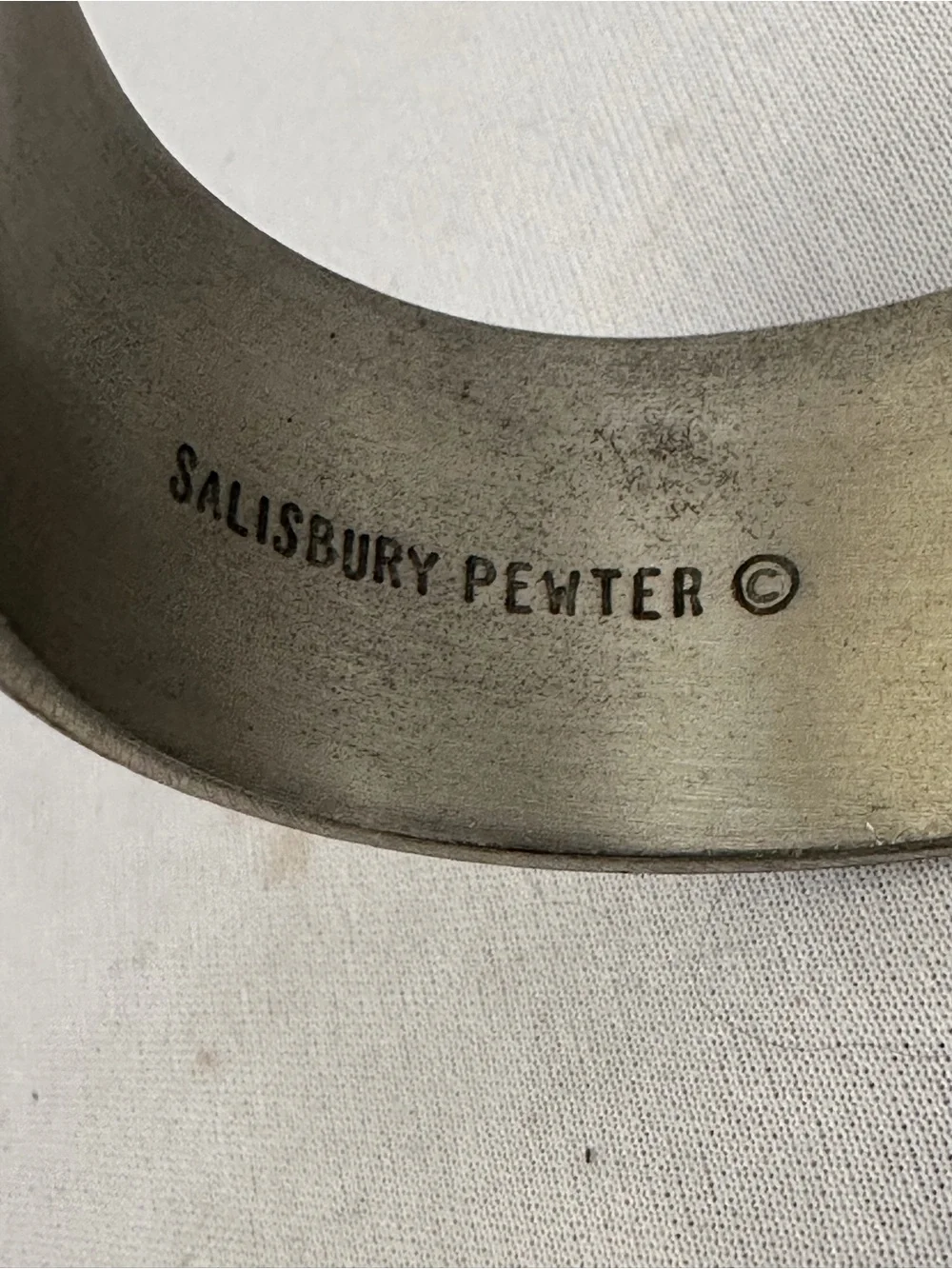 Salisbury Pewter Flower of the Month Engraved Wide Cuff Bracelet September
