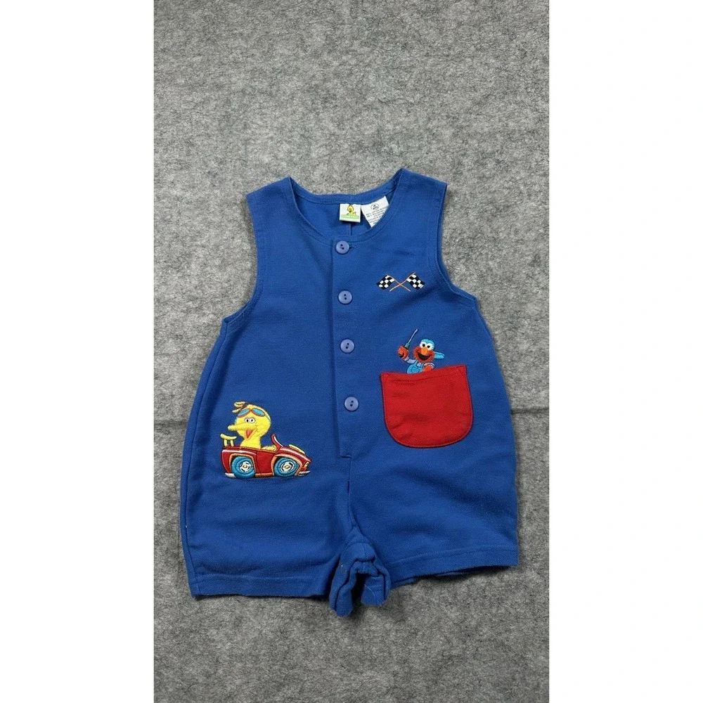 Vintage Y2K Sesame Street Kids Big Bird Elmo 18 Months