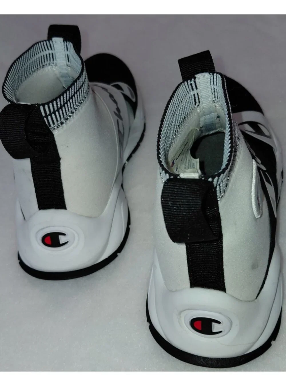 Champion Rally Crossover High-Top Slip-on Sneakers Black/White Size 7Y