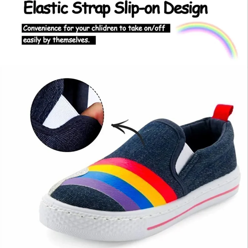 (19-3960)  K KomForme Toddler Slip on Canvas Sneakers Sz 1