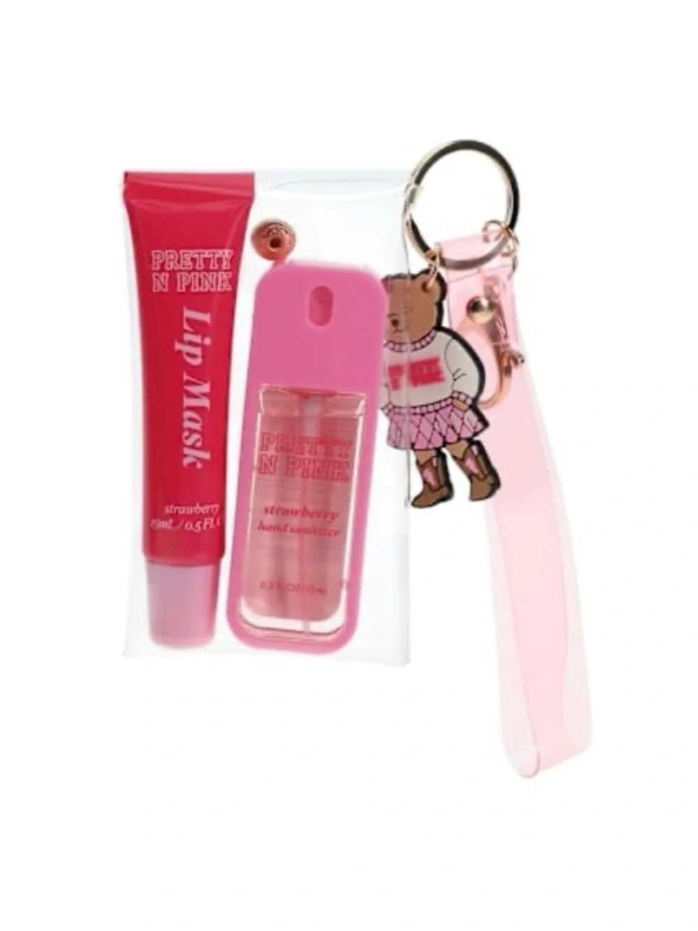 Viral Pretty N Pink Lip Mask & Hand Sanitizer Bag Charm