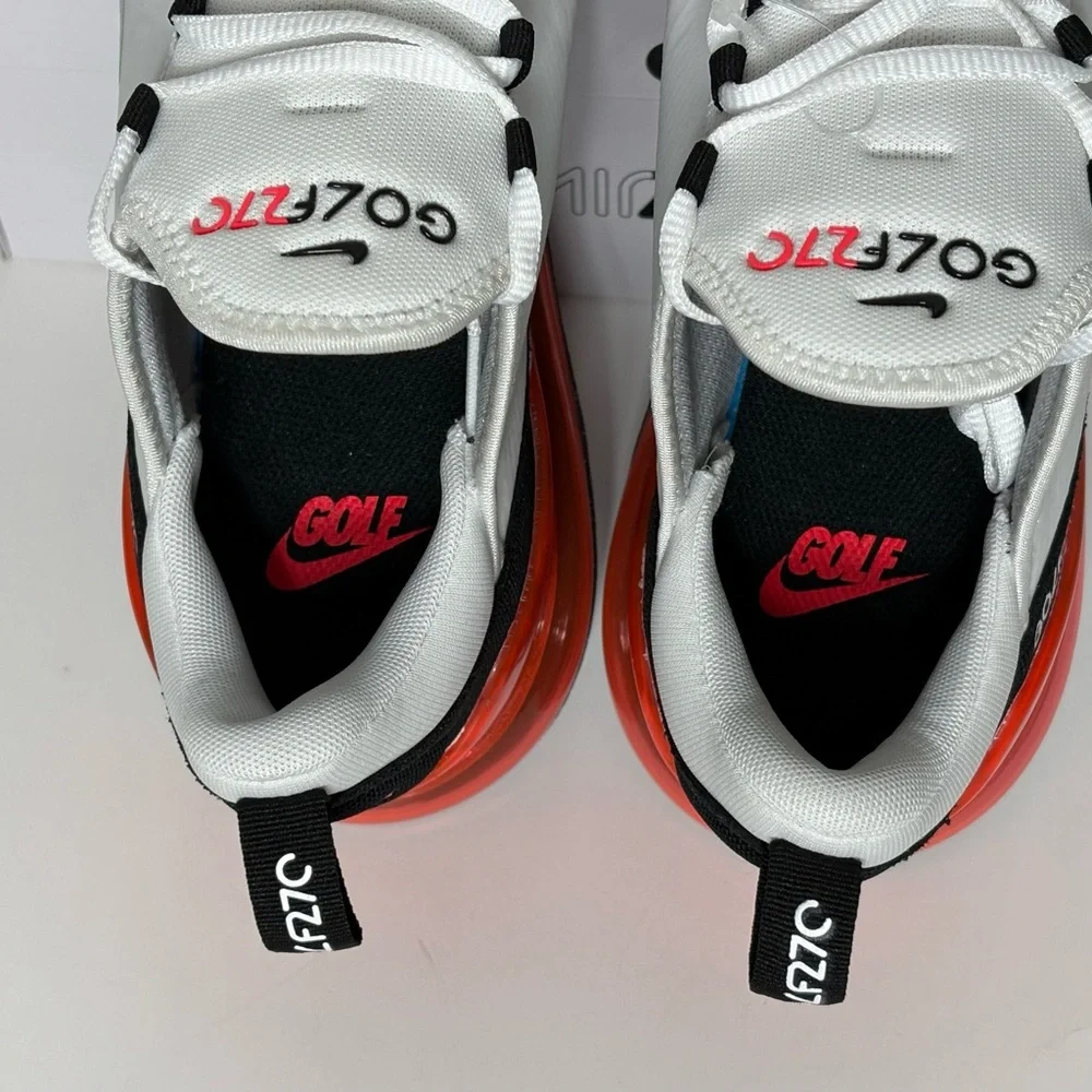 NEW Nike Air Max 270 G Men’s Golf shoes CK6483-103 white red black