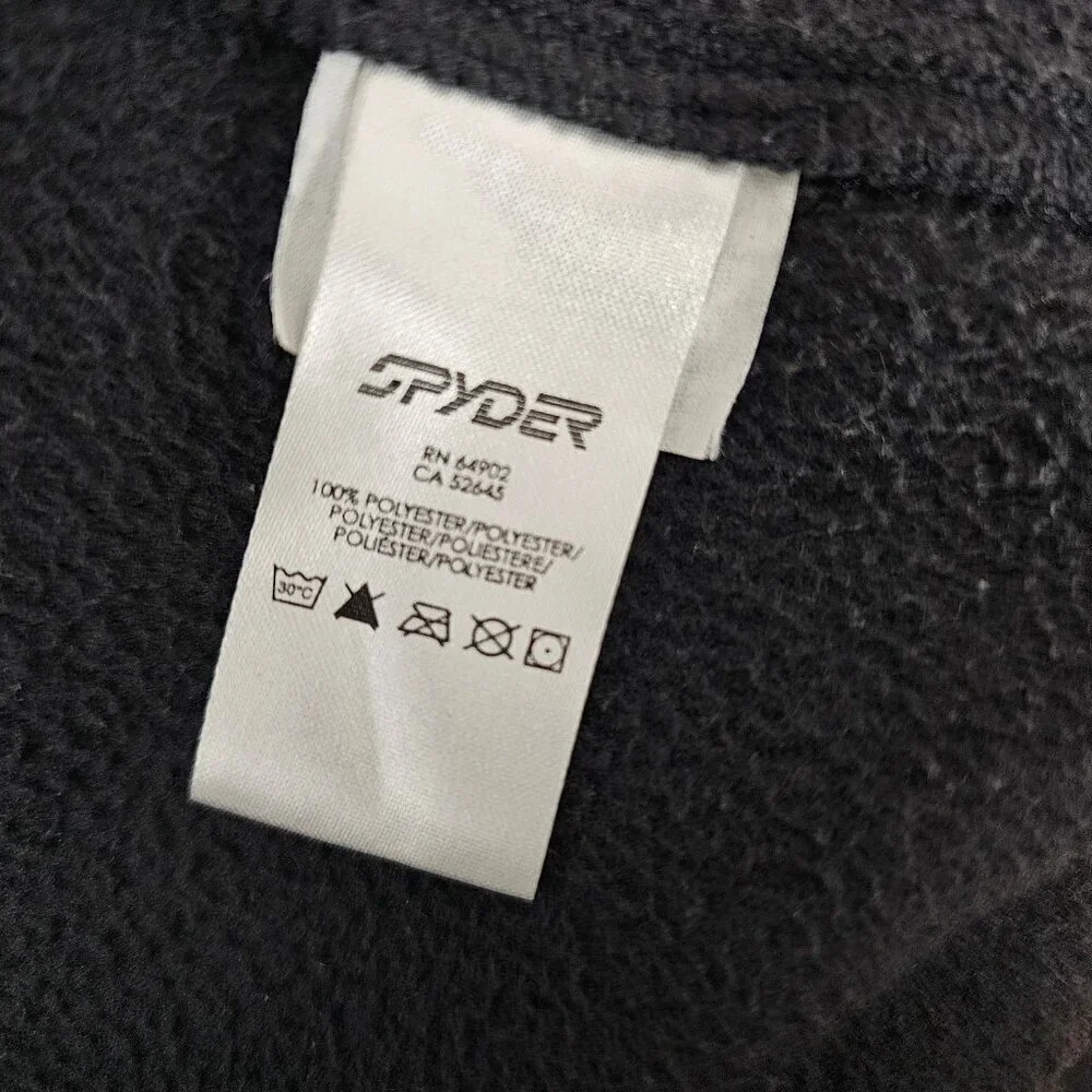 SPYDER Full Zip Fleece Black And Red Shell Jacket