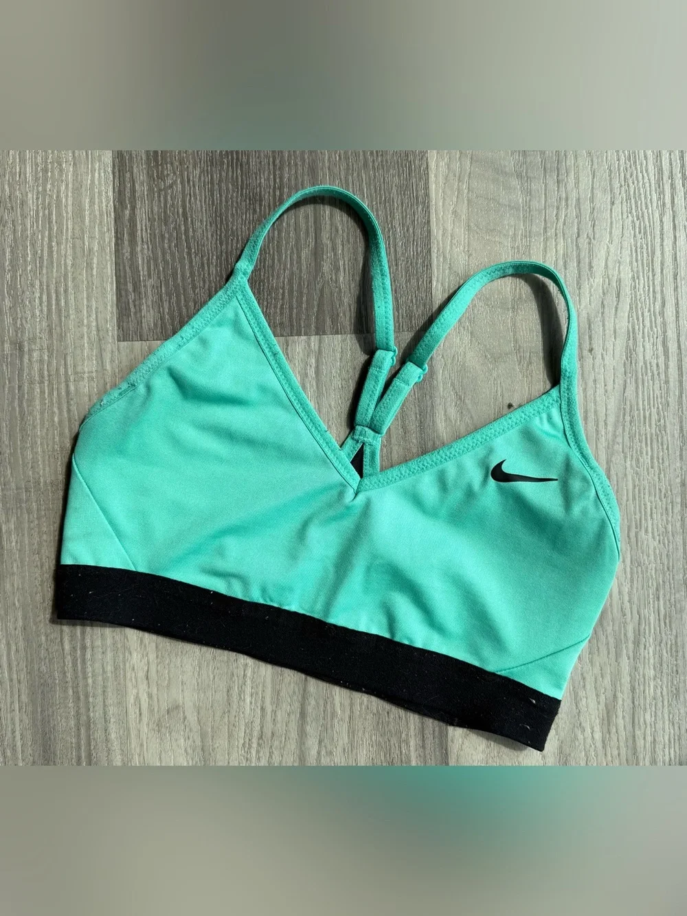 GUC Nike Mint Green Strappy Sports Bralette with Black Band, Size S
