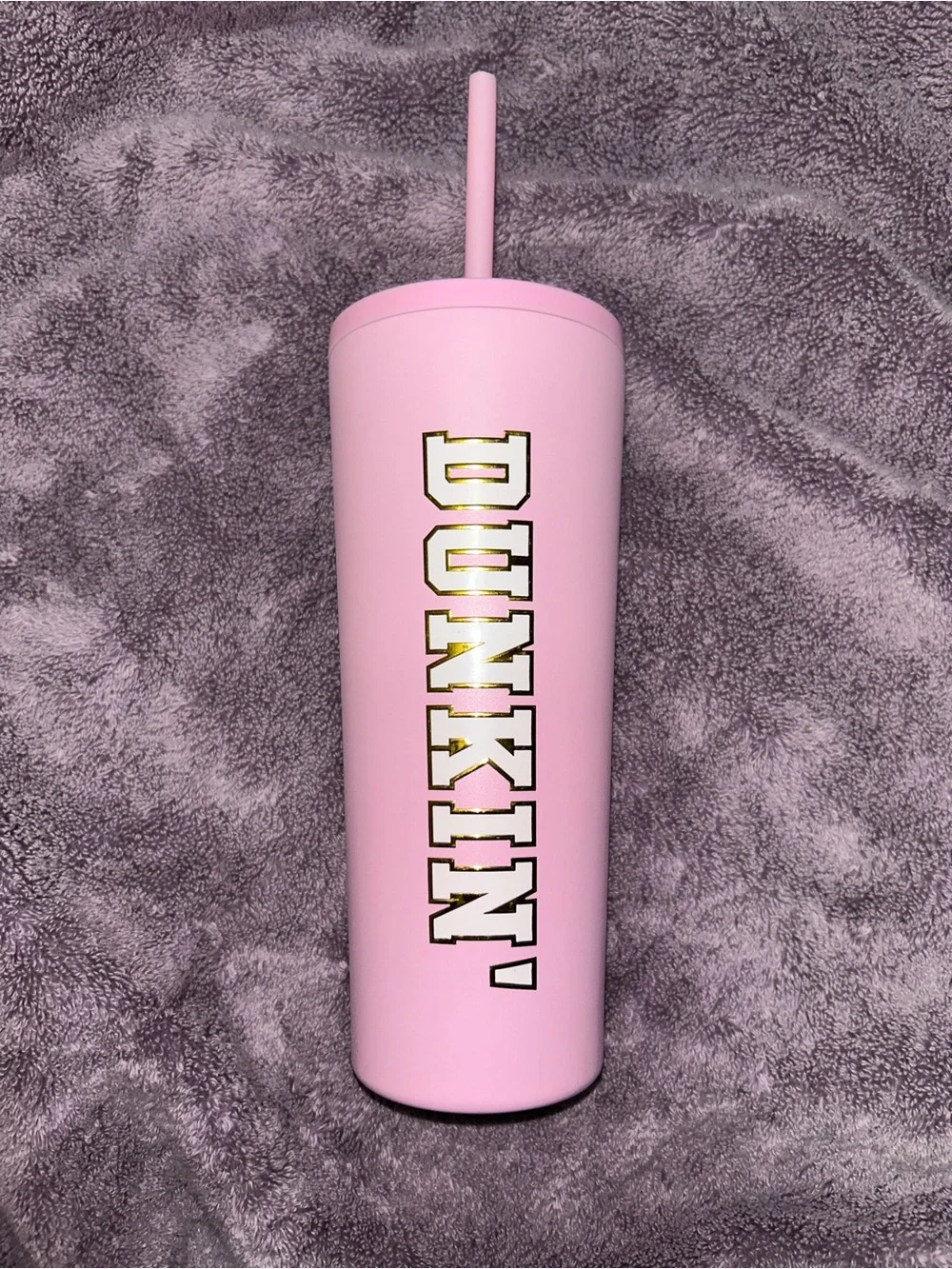 Pink DUNKIN' X Stoney Clover LN. Stainless Tumbler with Straw
