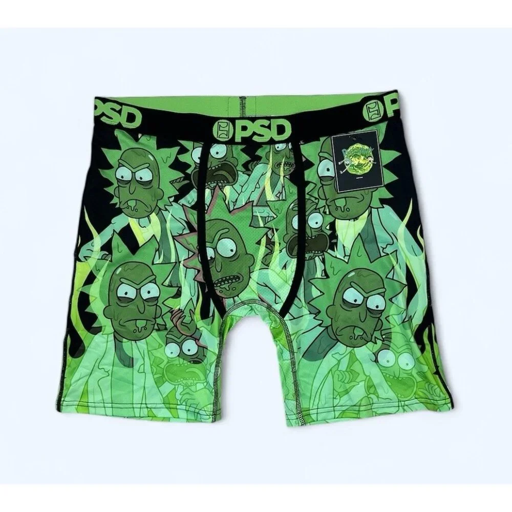 PSD Mens Boxer Briefs Rick and Morty Flames‎ Size XL