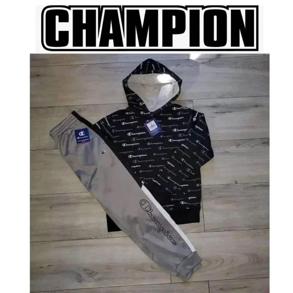 BOYS M CHAMPION CHAINSTITCH HOODIE & TRACK…