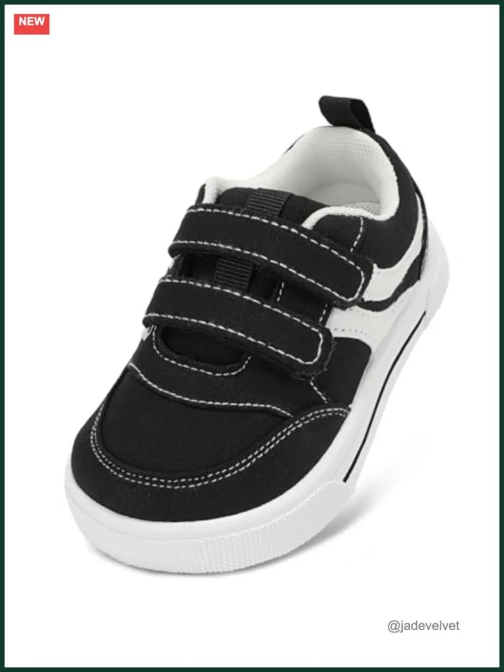 Toddler Classic Retro Wide Toe Box Sneakers, Hook & Loop, Zero Drop Sole
