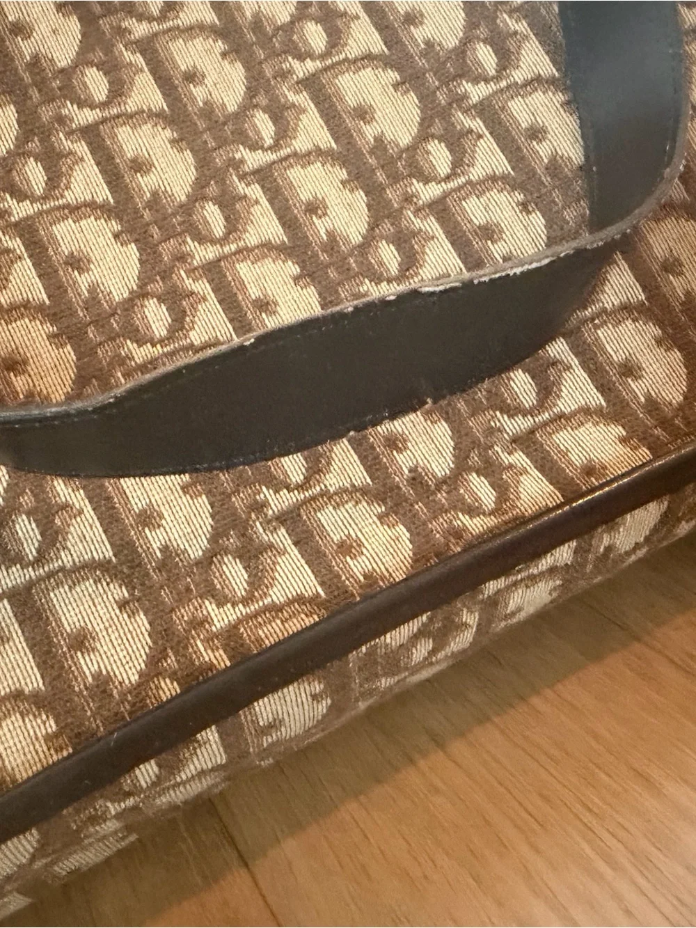 Vintage Dior Brown Monogram Canvas Tote