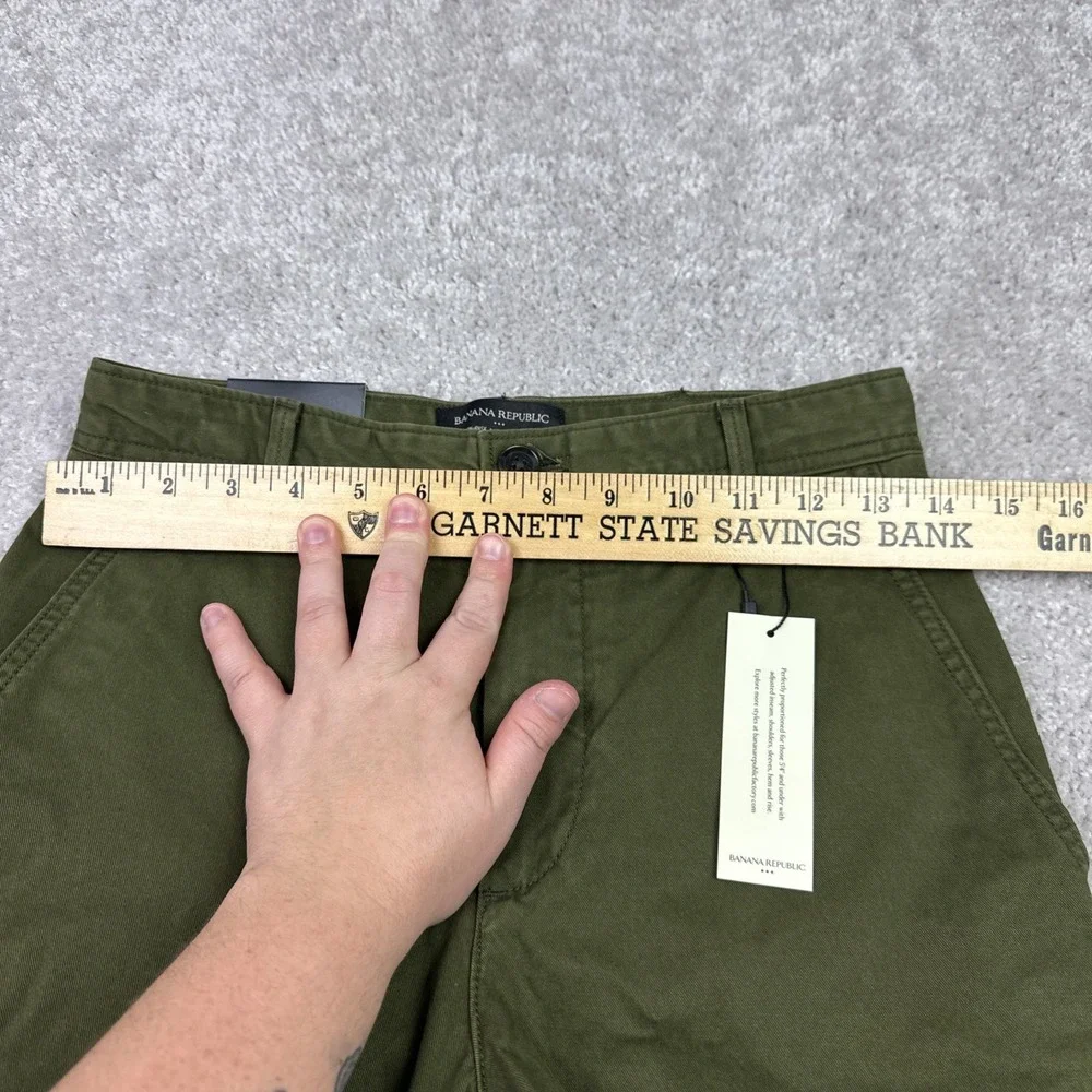 NWT Banana Republic High Rise Authentic Chino Twill Straight Pant Olive‎ Green 0