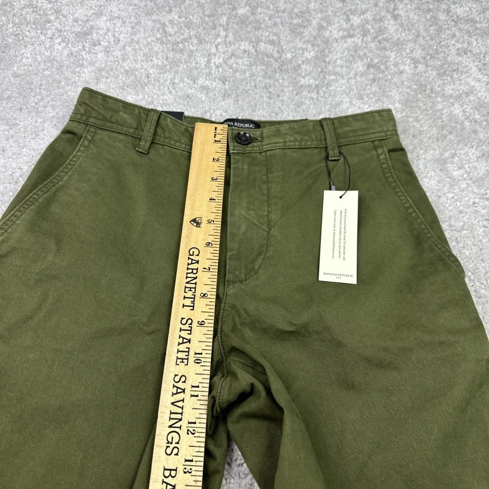 NWT Banana Republic High Rise Authentic Chino Twill Straight Pant Olive‎ Green 0
