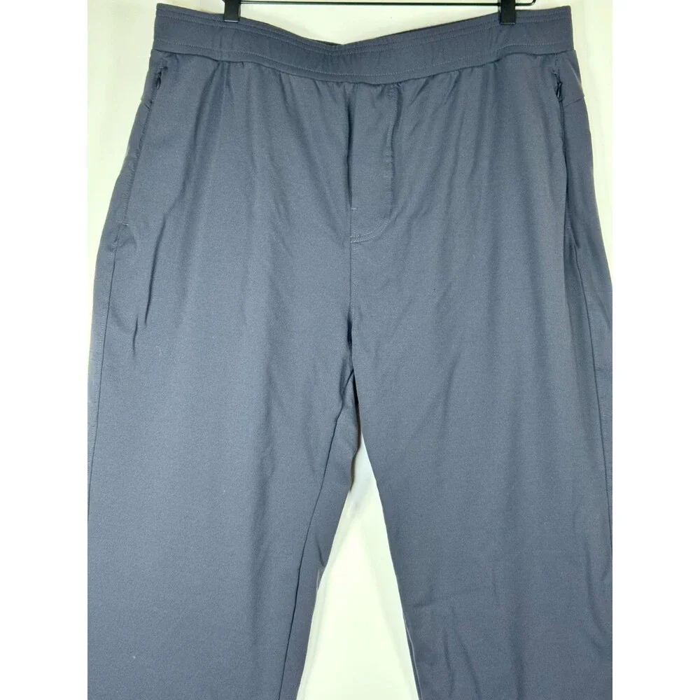 Public Rec Performance Pants Mens 42 Gray Stretch Travel Lounge Zip‎ Pockets