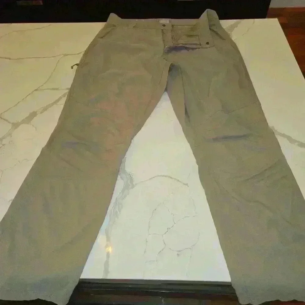 Columbia Omni Sheild Mens Straight Leg Activewear Hiking Pants Tan Size 34
