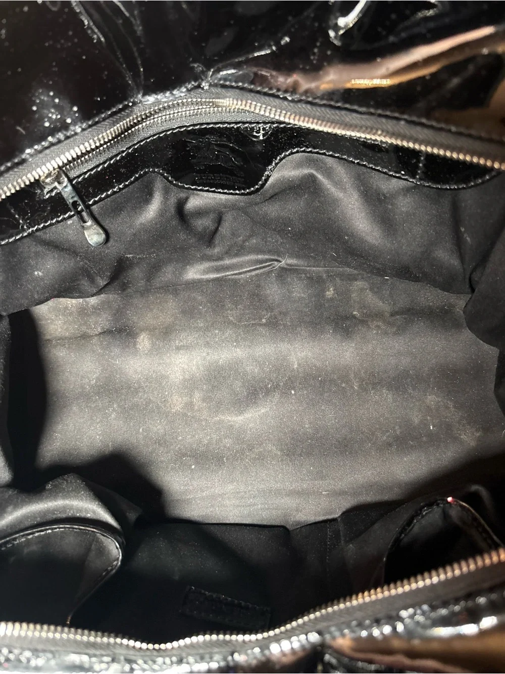 Burberry black patent