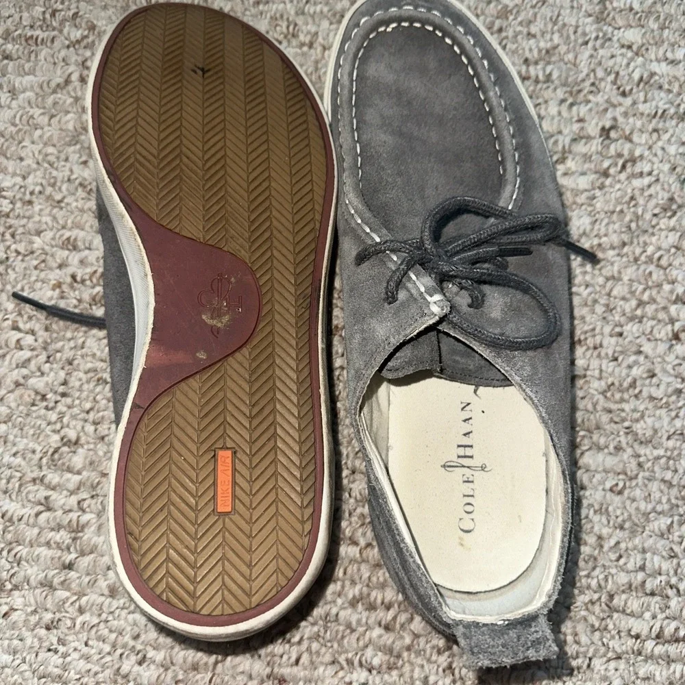 Mens COLE HAAN Air Eyelet Lace Up  Loafer Shoes C12 C10579 Grey‎ Size 11.5
