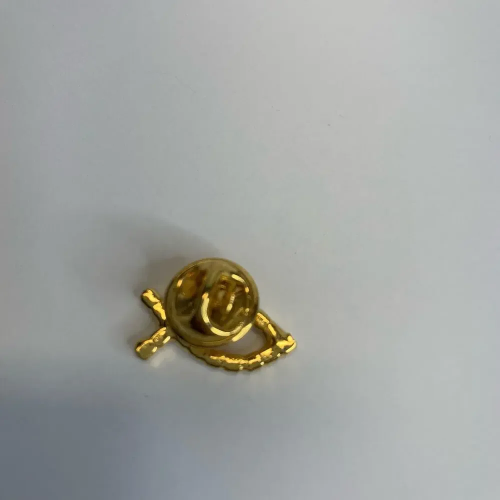 Gold Rhinestone Ichthys Fish Symbol Pin 7/8