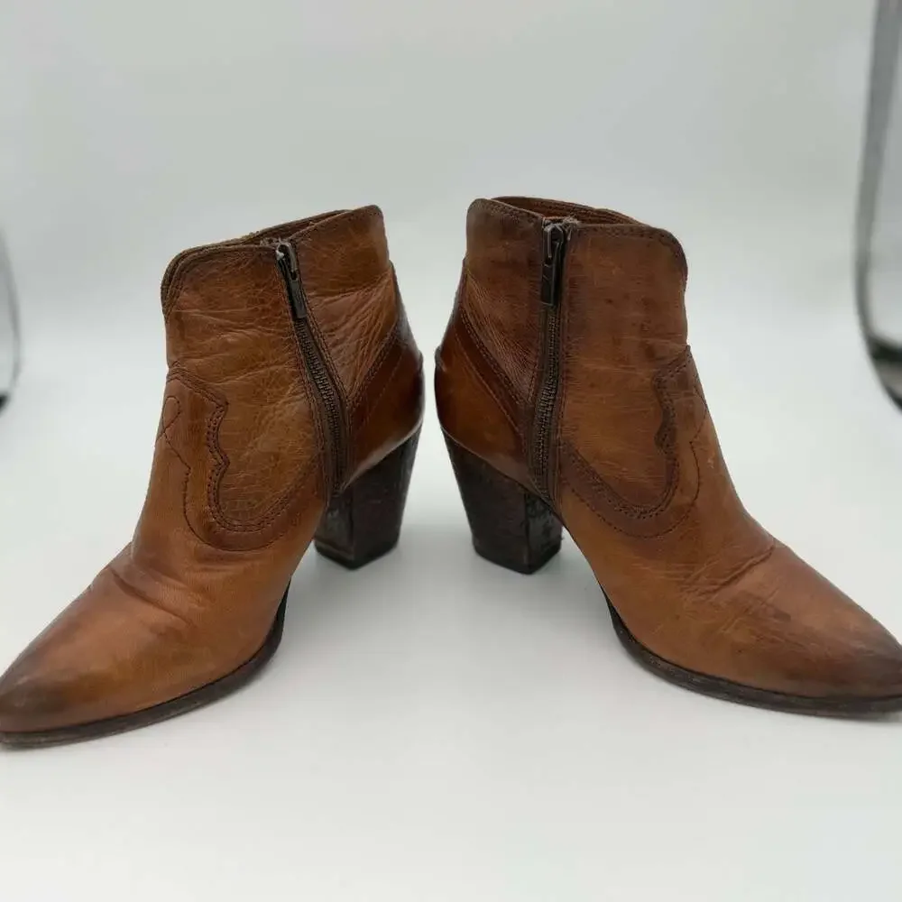 Frye Renee Seam Short Leather Ankle Boots