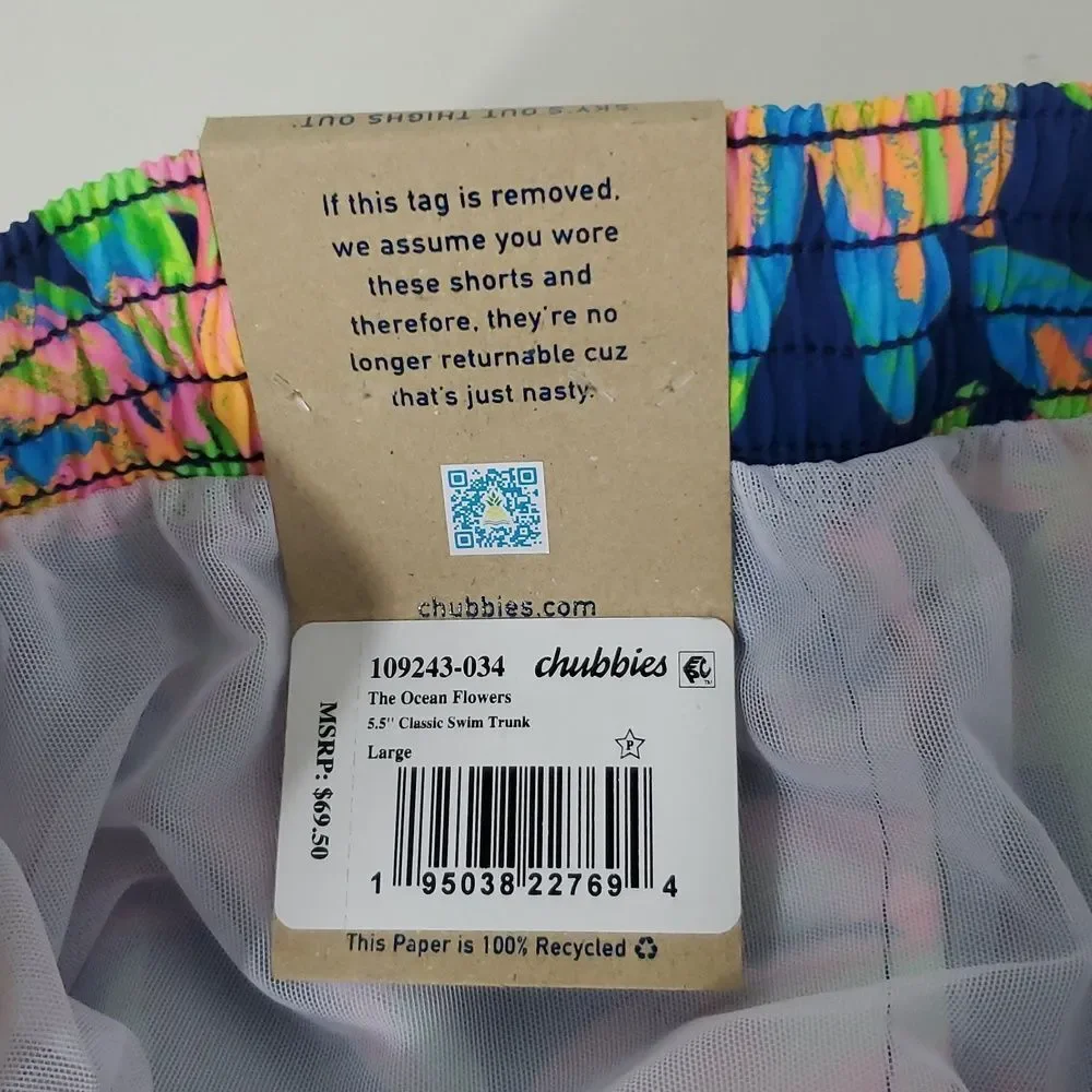 chubbies ocean flowers
