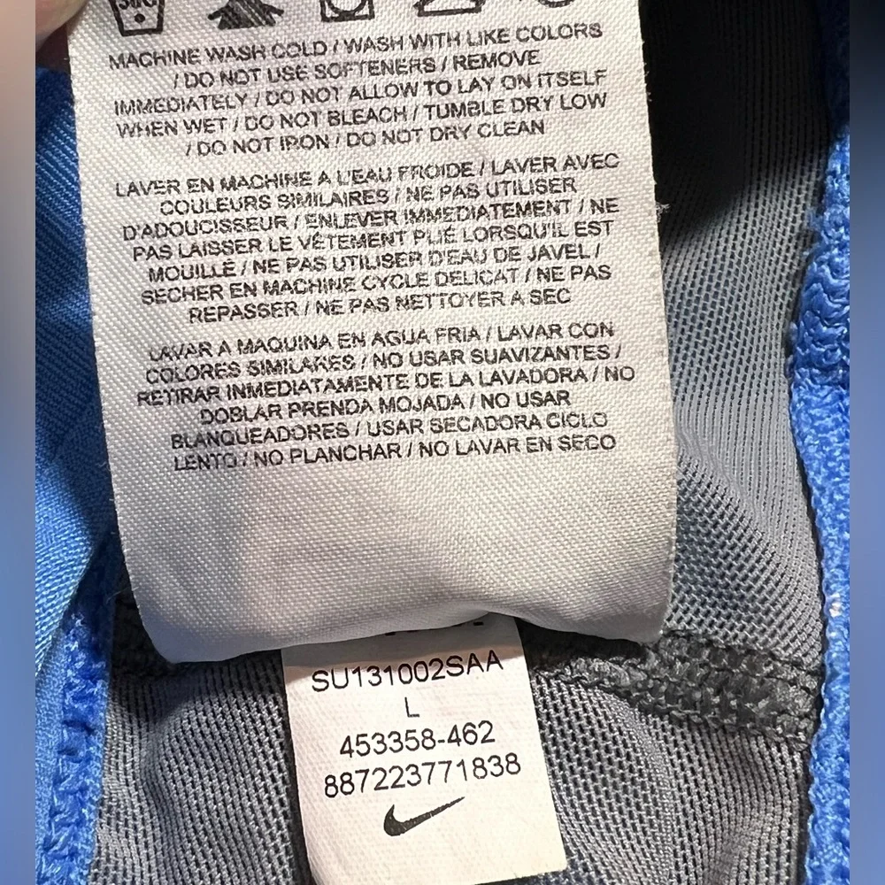 EUC NIKE dri-fit Blue women’s sports bra/ size large