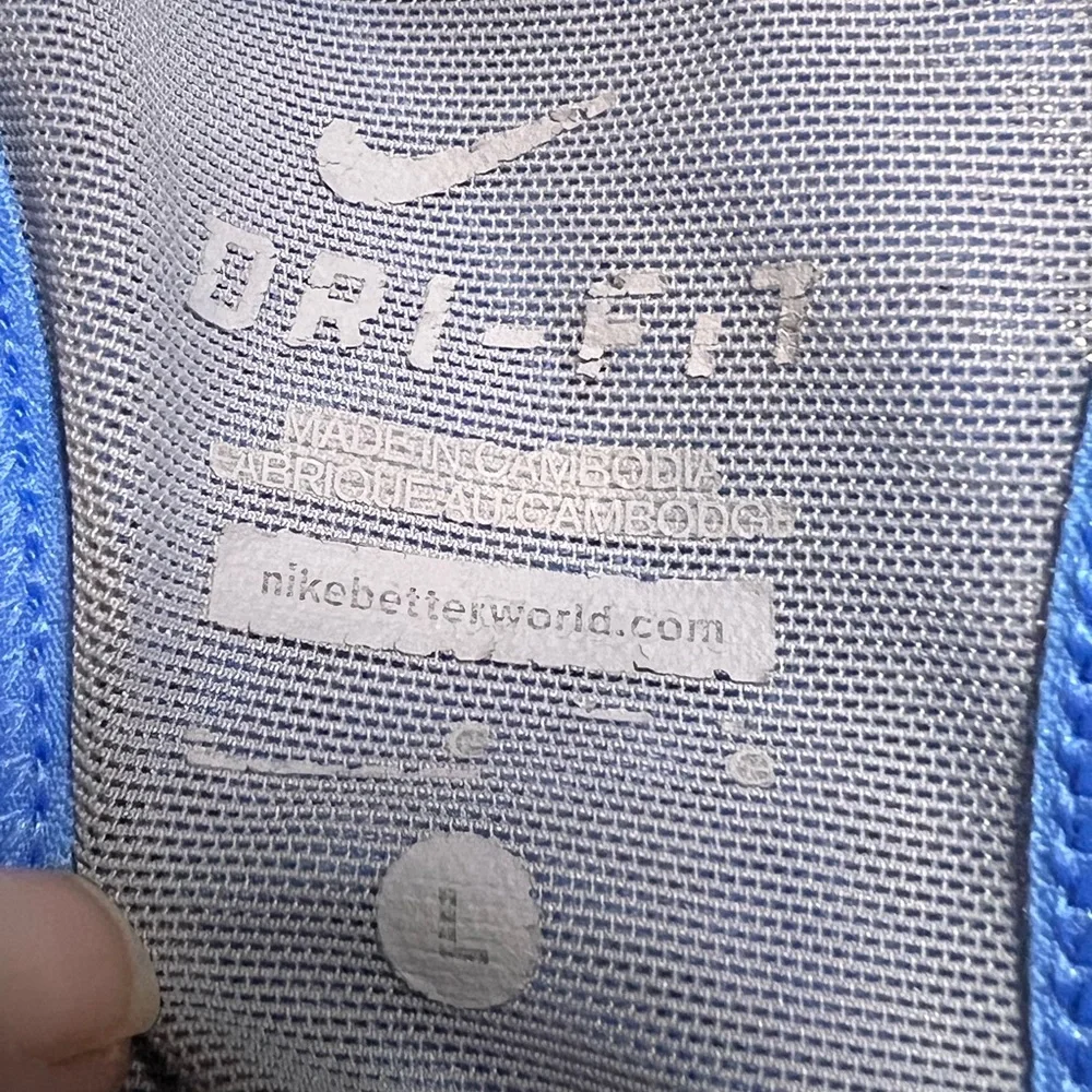 EUC NIKE dri-fit Blue women’s sports bra/ size large