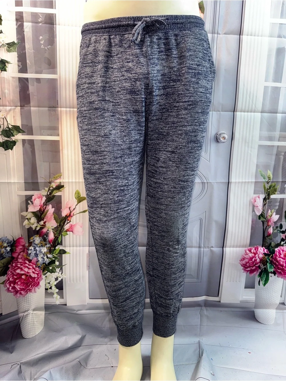 1057-GAP Heathered Charcoal Gray Jogger Sweatpants