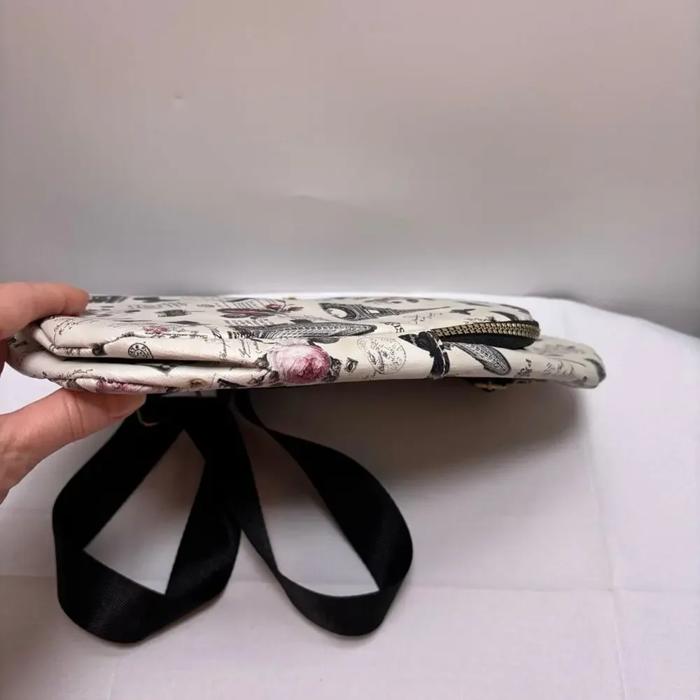 Chic Parisian Print Sling Bag Backpack