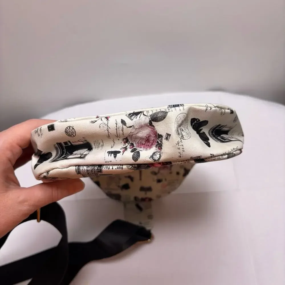 Chic Parisian Print Sling Bag Backpack