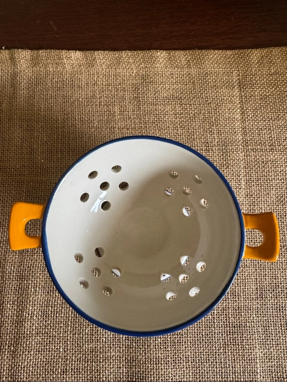 Fitz & Floyd Madeline Ceramic Small Colander Berry Strainer Floral