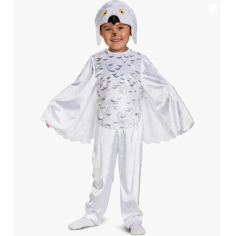 Disguise Toddler Harry Potter Hedwig Owl Halloween Costume Jumpsuit Headpiece