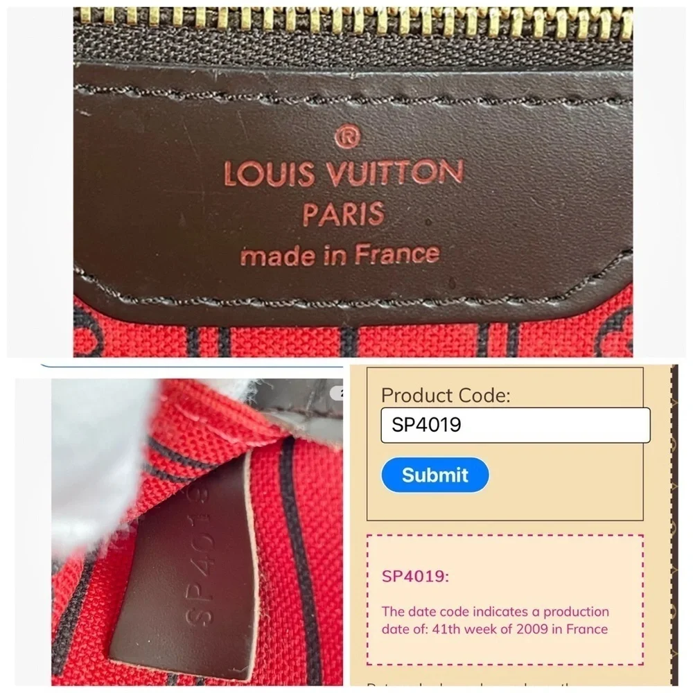 LOUIS VUITTON Damier Ebene Neverfull MM Tote Shoulder Bag  SP4019