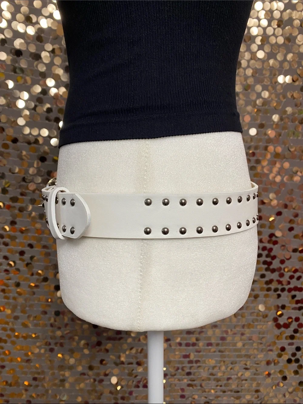 N/A white studded