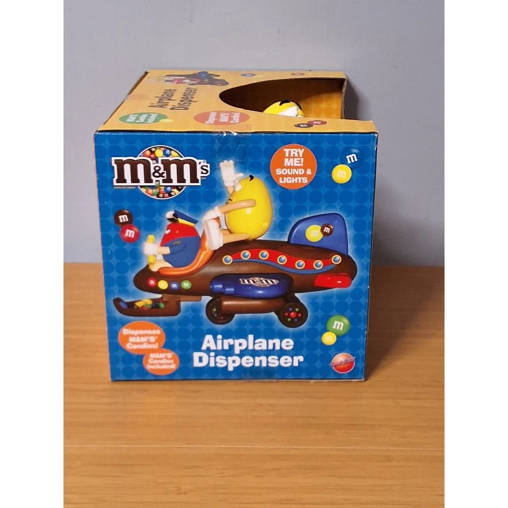 M&M's Airplane Dispenser Red and Yellow Characters Sound and Lights 2012 New