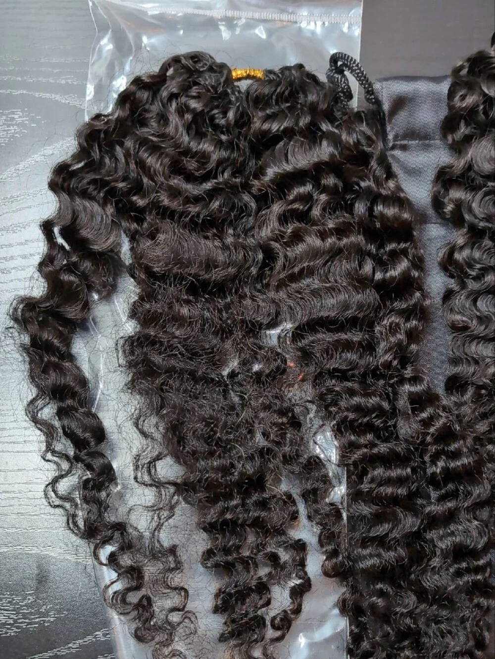 20 Inch 100 Strands Human Crochet Hair Deep Water Wave Natural Black