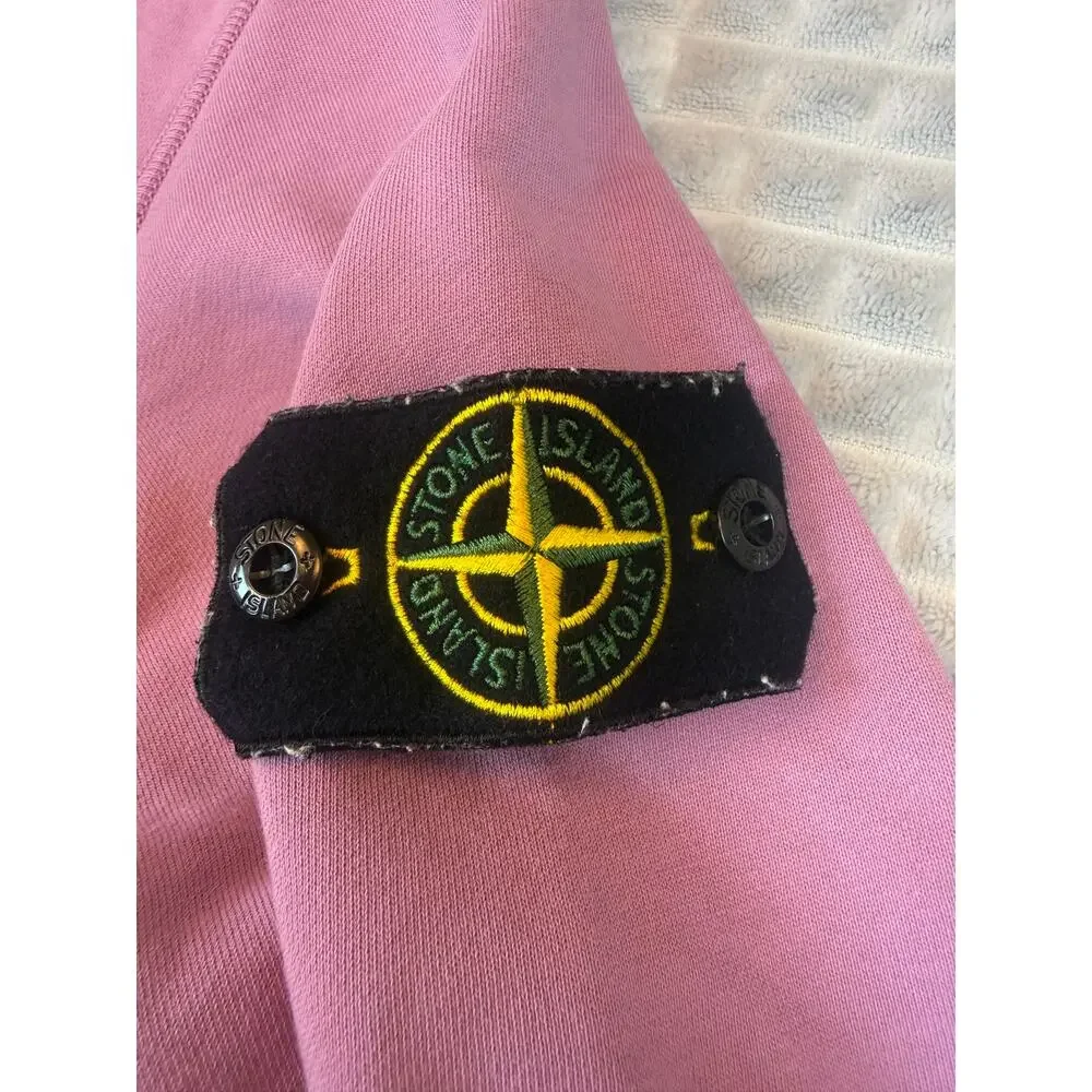 Stone Island Mens Medium Pullover Sweatshirt Lavender Purple Compass Badge BTS